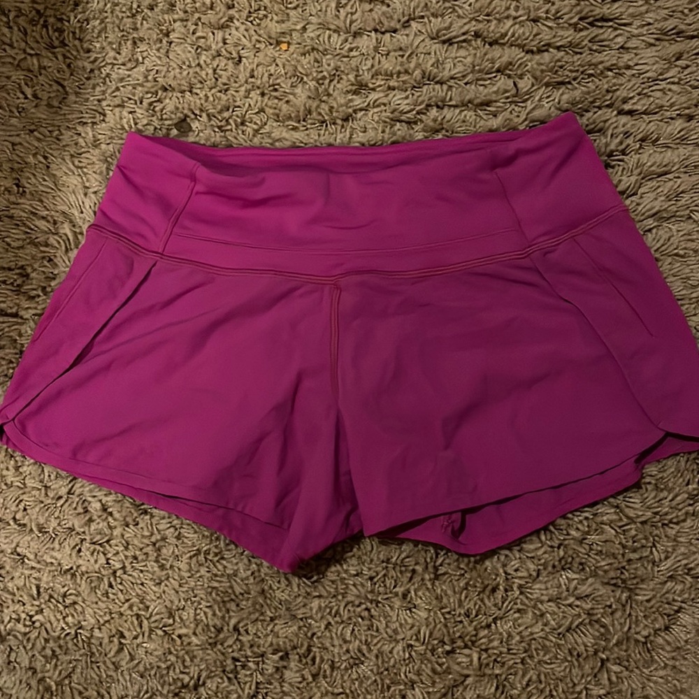 Speed up lululemon shorts , polar pink color